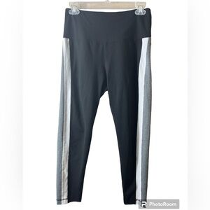 Reebok Colorblock Athletic Leggings Size Medium Y2K Retro Running